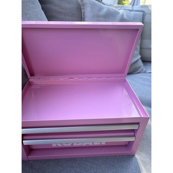 NWOB Kobalt 2 Drawer Hot Pink Mini Tool Box Craft Make-up - Picture 2 of 11